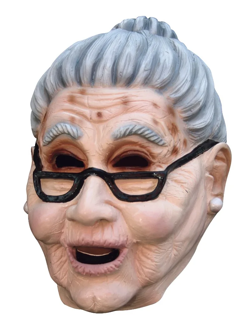Grossmutter Maske hautfarben-grau - KARNEVAL-MEGASTORE - FashionsVida