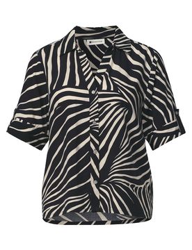 Buttoned shirtcollar blouse w female