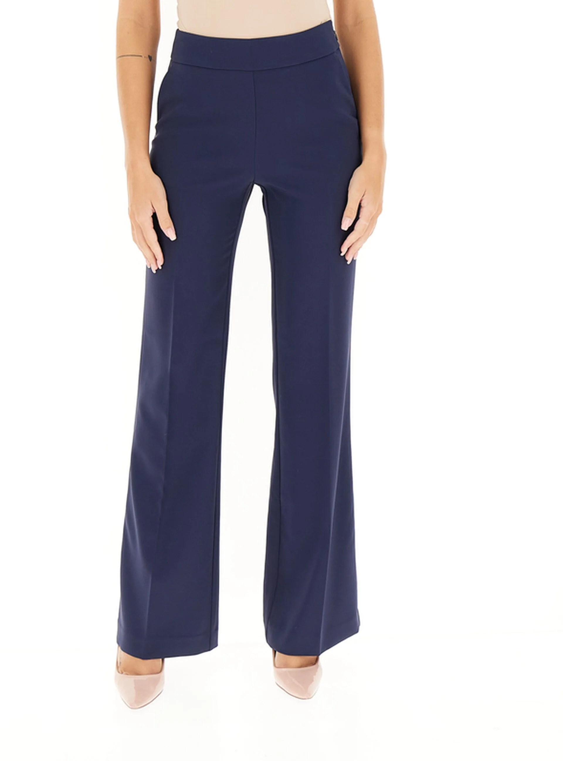 KOCCA Pantalone flare BLU NAVY 42 - Kocca - FashionsVida
