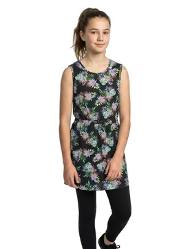 Robe Sans Manches Surfs Up Rg Printed Anthracite Aquarella Active Rg 12 Années Fille - Roxy - FashionsVida