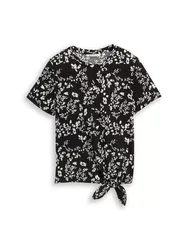 XS printed knot T-shirt female