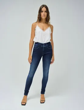 Vaquero pitillo de mujer Secret skinny de tiro medio - Salsa Jeans - FashionsVida