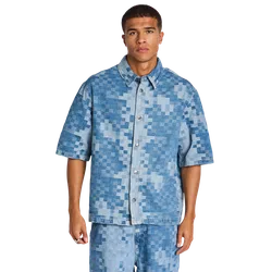 Future Past Pixel Herren T-Shirts - Blau - Größe L - Baumwollkörper Blue L