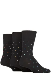 Mens 3 Pair Cotton Argyle Patterned and Striped Socks Equilibrium Black 6-11 - Black - Size: 6-11 Mens