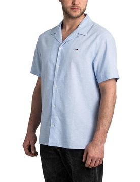 Linen Blend Camp Moderate Blue M Herren