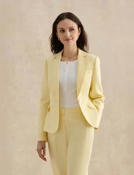 Pure Linen Tailored Jacket Yellow female - Hobbs - FashionsVida