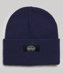 Superdry Damen Strick Klassische Strickmütze, Blau