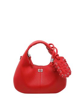 Ganni Mini borsa hobo rossa