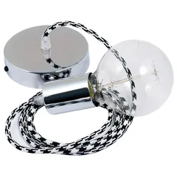 Cables Suspension Luminaire Rp04 Bicolored 1 M Black / Chrome Plated One Size