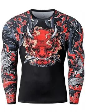 Mens Summer Autumn Casual 3D Print Long Sleeve T Shirt Black O Neck Slim Fit Male Graphics Tees Top Hombre Ropa Fitness Tshirt - Aliexpress - FashionsVida