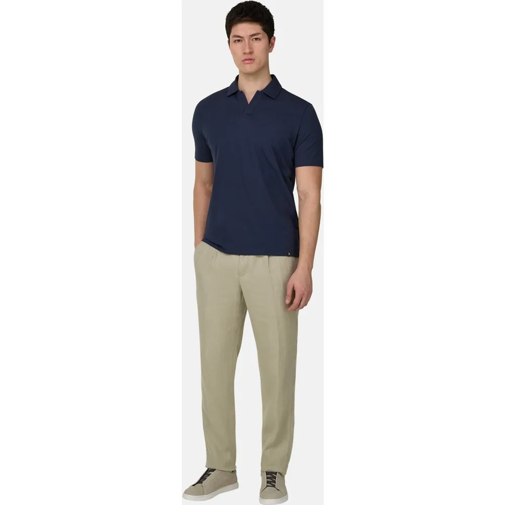 Pantalón de lino con cordón - Boggi Milano - FashionsVida