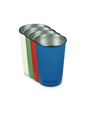 Bicchiere in acciaio inox Pint Cup Partake 473ml Set da 4 multicolore - Klean Kanteen - FashionsVida