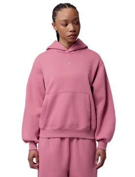 Brooklyn Pullover Hoodie Women Hoodies - Pink - Size L - Cotton Jersey - Pink - Size: Large - Jordan - FashionsVida