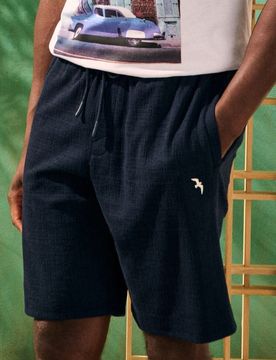Pantaloncini con allacciatura - blu scuro