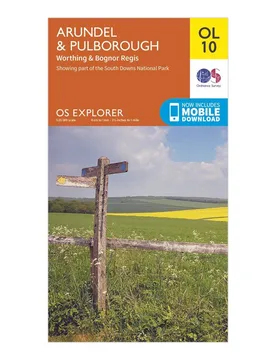 Explorer OL10 Arundel & Pulborough Map With Digital Version Orange One Size Unisex - Ordnance Survey - FashionsVida