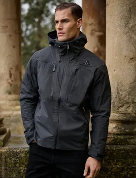 Superdry Herren Gesticktes Logo Wasserdichte Jacke, Marineblau - Größe: L - 139.99 - FashionsVida