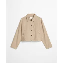 Chaqueta de interior en forma de a mezcla de algodón orgánico, lyocell y lino