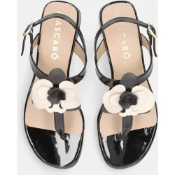 Sandalias planas Amelie de mujer en charol