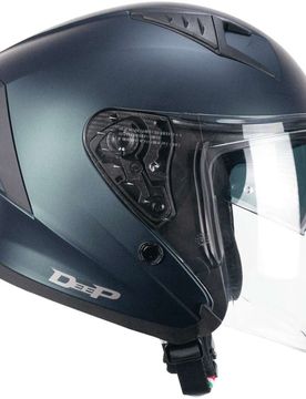 Casco Moto Jet 127A DEEP MONO Petrolio satinato taglia L