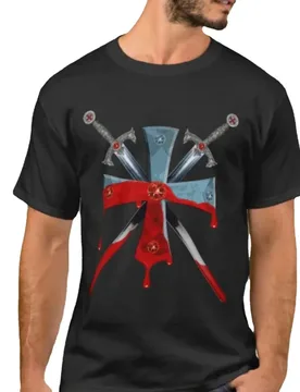 Crossed Sword Blood Traces and Blood Drops Knights Cross Badge T-Shirt. Summer Cotton Short Sleeve O-Neck Mens T Shirt New S-3XL - Aliexpress - FashionsVida