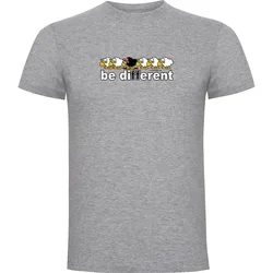 T-shirt à Manches Courtes Be Different Ski Heather Grey L
