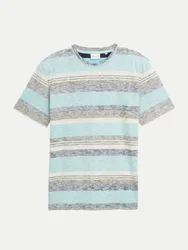 Gestreiftes T-Shirt Mehrfarbig 3XL