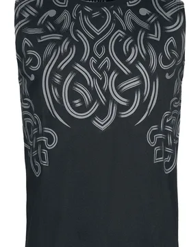 Tank-Top - Tank-Top with Nordic Ornaments - S - für Männer - Größe S - schwarz - Männer - male - Black Premium by EMP - FashionsVida