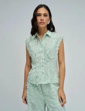 Camisa con jacquard de mujer - Salsa Jeans - FashionsVida
