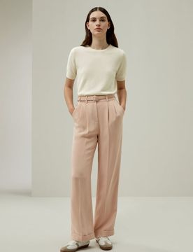 Pantalon En Soie S'Accorde Avec N'Importe Quelle Tenue Pure Soie Texture Luxueuse Mettent En Valeur Votre Taille 44