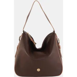 Bolso hobo grande efecto piel con diseño flexible y cierre de cremallera