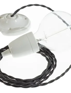 Cables Suspension Luminaire Tm26 Diy 2 M Dark Grey / White One Size - Creative - FashionsVida