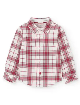 Boboli Camicia A Maniche Lunghe Poplin Check Checks 3 Anni