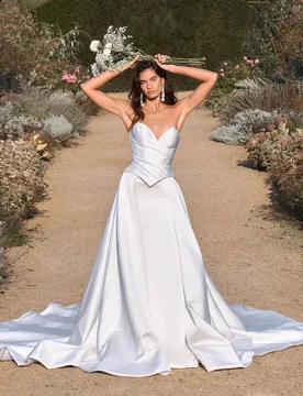 Corset Wedding Dress Vestido De Noiva Minimalista Vestidos Elegantes Blanco Para Boda Civil Alta Costura Satin A line Dresses - Aliexpress - FashionsVida