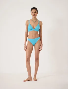 Crinkle Bikini Bottoms Turquoise female - hush - FashionsVida