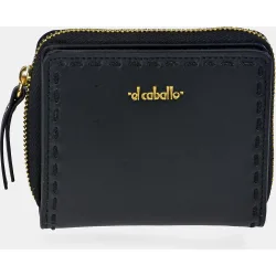 Monedero Billetero pequeño con cremallera fabricado en Piel Napa