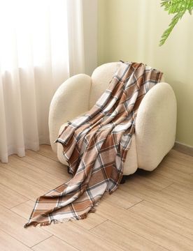 Sinsay - Coperta a quadri - beige