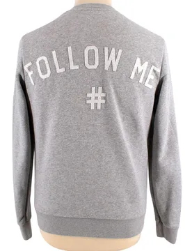 Follow Me' Embroidered Grey Sweatshirt - Ports 1961 - FashionsVida