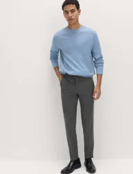 Tapered Fit Elasticated Trousers Charcoal male
