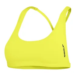 Womens Regular Fit Neck Bikini Top In Green - Size 8 Uk
