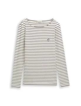 T-Shirt striped boatneck female - XXXL - FashionsVida