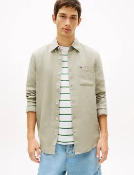 TJM REG LINEN SHIRT male - S - FashionsVida
