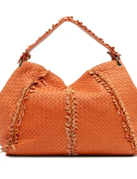 Large Nappa Intrecciato Franges Hobo - Bottega Veneta - FashionsVida