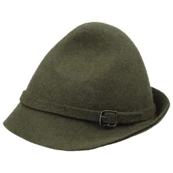 Traditional Tyrolean Hunting Hat by - olive - Size: 56 cm