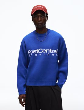 Pull En Maille Jacquard Imprimé L Bleu