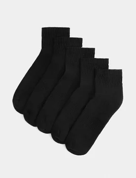 Pk Cotton Rich Cushioned Anklets Black female - Goodmove - FashionsVida