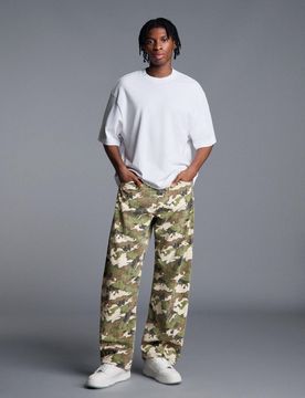 Jeans Imprimé Torsadé 32 Vert