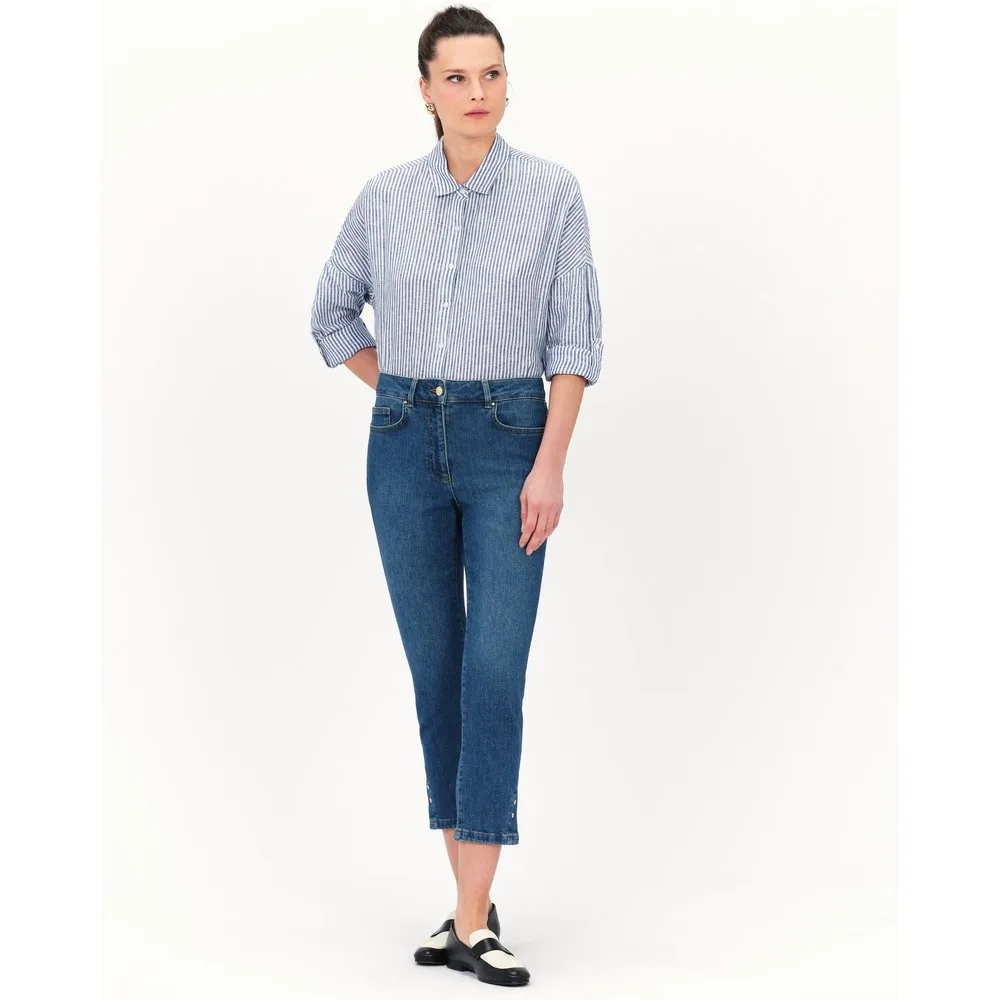 Pantalón vaquero de mujer de corte slim estilo 7-8 - Caroll - FashionsVida