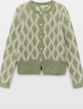 Chaqueta de mujer jacquard rombos - Southern Cotton - FashionsVida