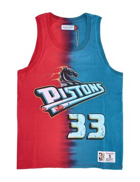 Canotta Uomo Nba Vertical Tie Dye Tank Hardwood Classics No 33 Grant Hill Detpis Original Team Colors