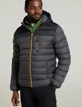 Link Mens Padded Jacket - Grey - Grey - Size: XXS - Mountain Warehouse - FashionsVida